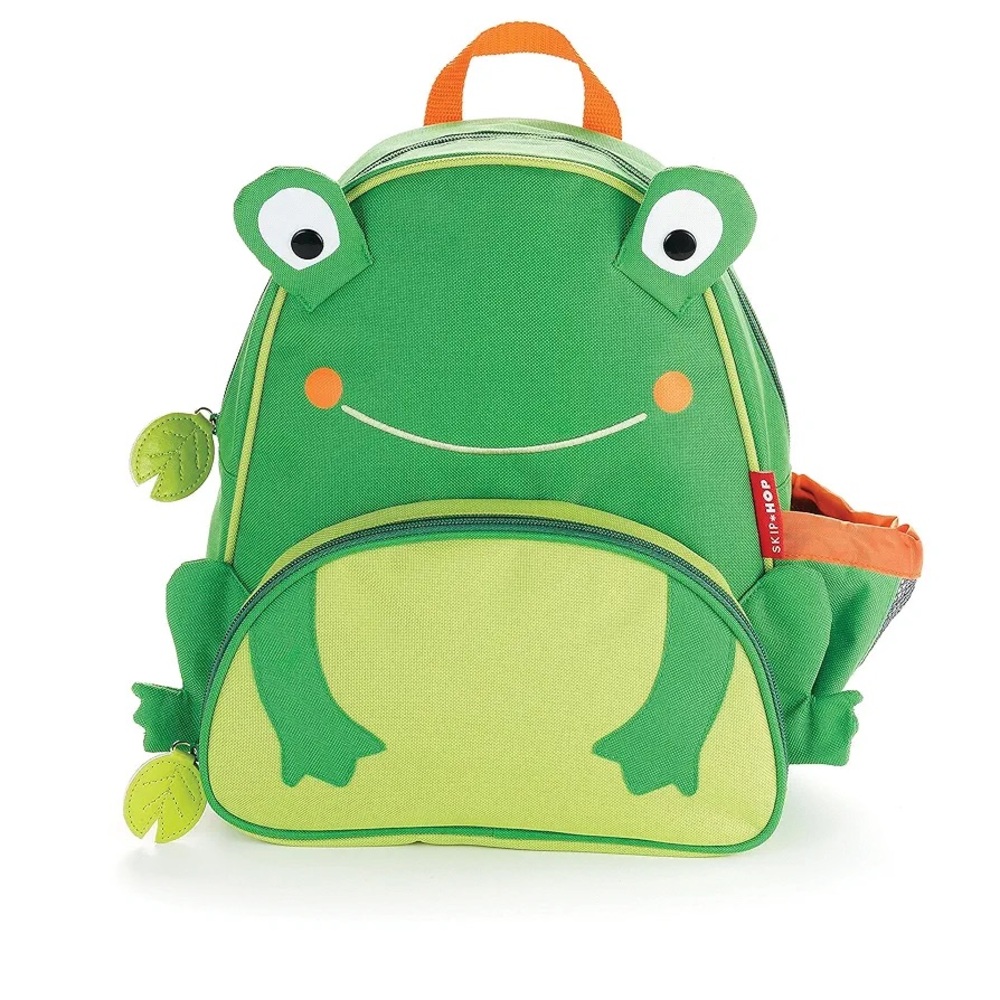 Skip Hop Frog Backpack with Green and Orange Accents